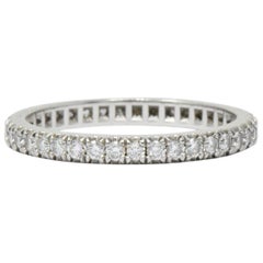 Vintage Tiffany & Co. 0.40 Carat Diamond Platinum Eternity Band Ring