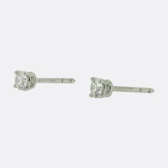 Tiffany & Co. 0.40 Carat Diamond Stud Earrings
