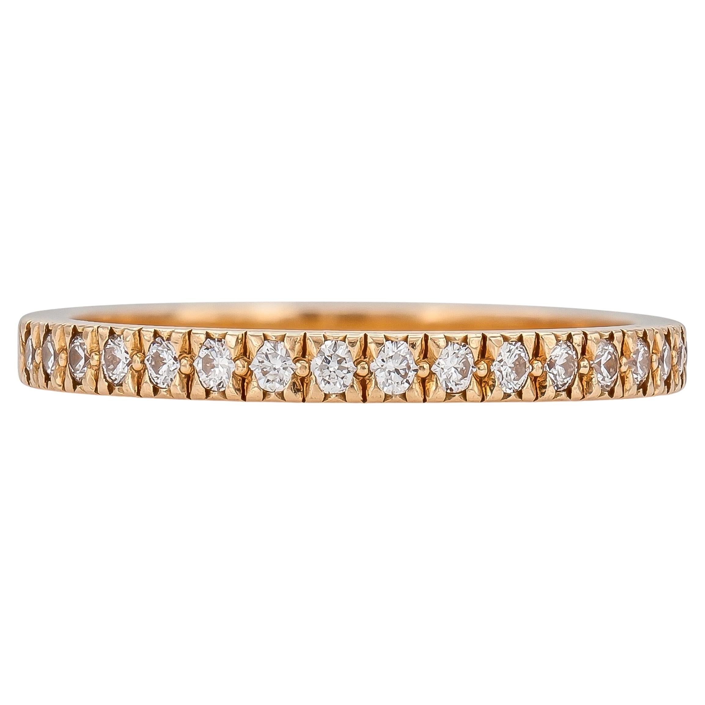 Tiffany & Co. Alianza de boda de diamantes talla redonda de 0,40 quilates