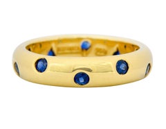Tiffany & Co. 0.40 Carat Sapphire 18 Karat Gold Etoile Band Ring
