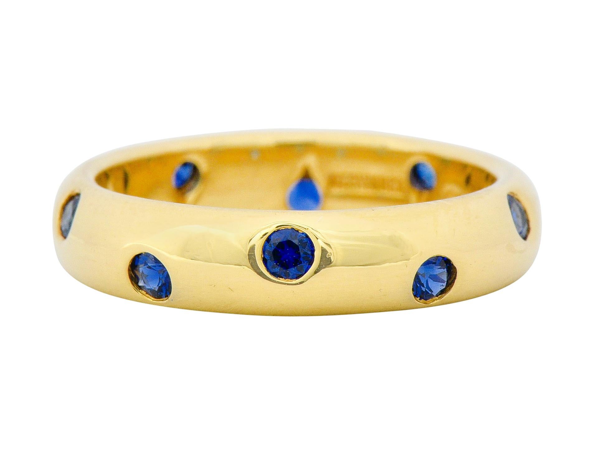 Contemporary Tiffany & Co. 0.40 Carat Sapphire 18 Karat Gold Etoile Band Ring