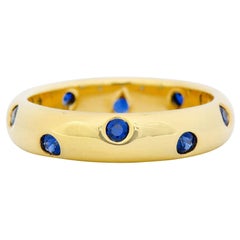 Tiffany & Co. 0.40 Carat Sapphire 18 Karat Gold Etoile Band Ring