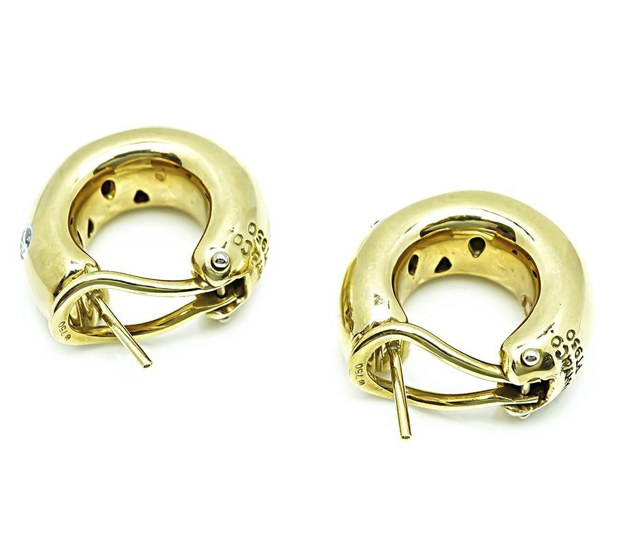 Taglio rotondo Tiffany & Co. Orecchini Etoile in oro con diamanti da 0,40 ct. in vendita
