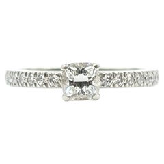Tiffany & Co. 0.40ct Square Cushion Diamond Ring in Platinum