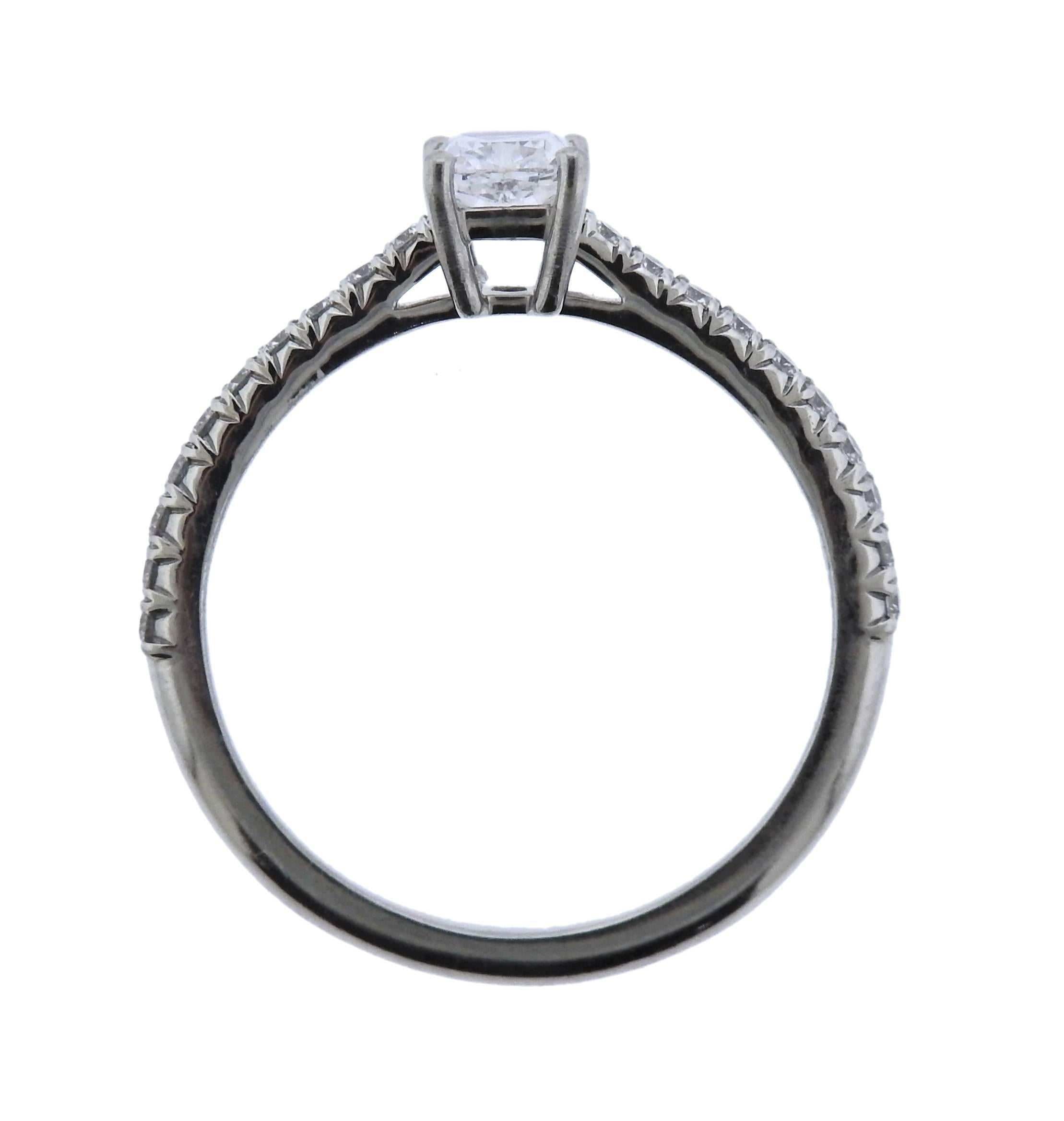 Women's Tiffany & Co. 0.41 Carat D VS1 Diamond Platinum Engagement Ring