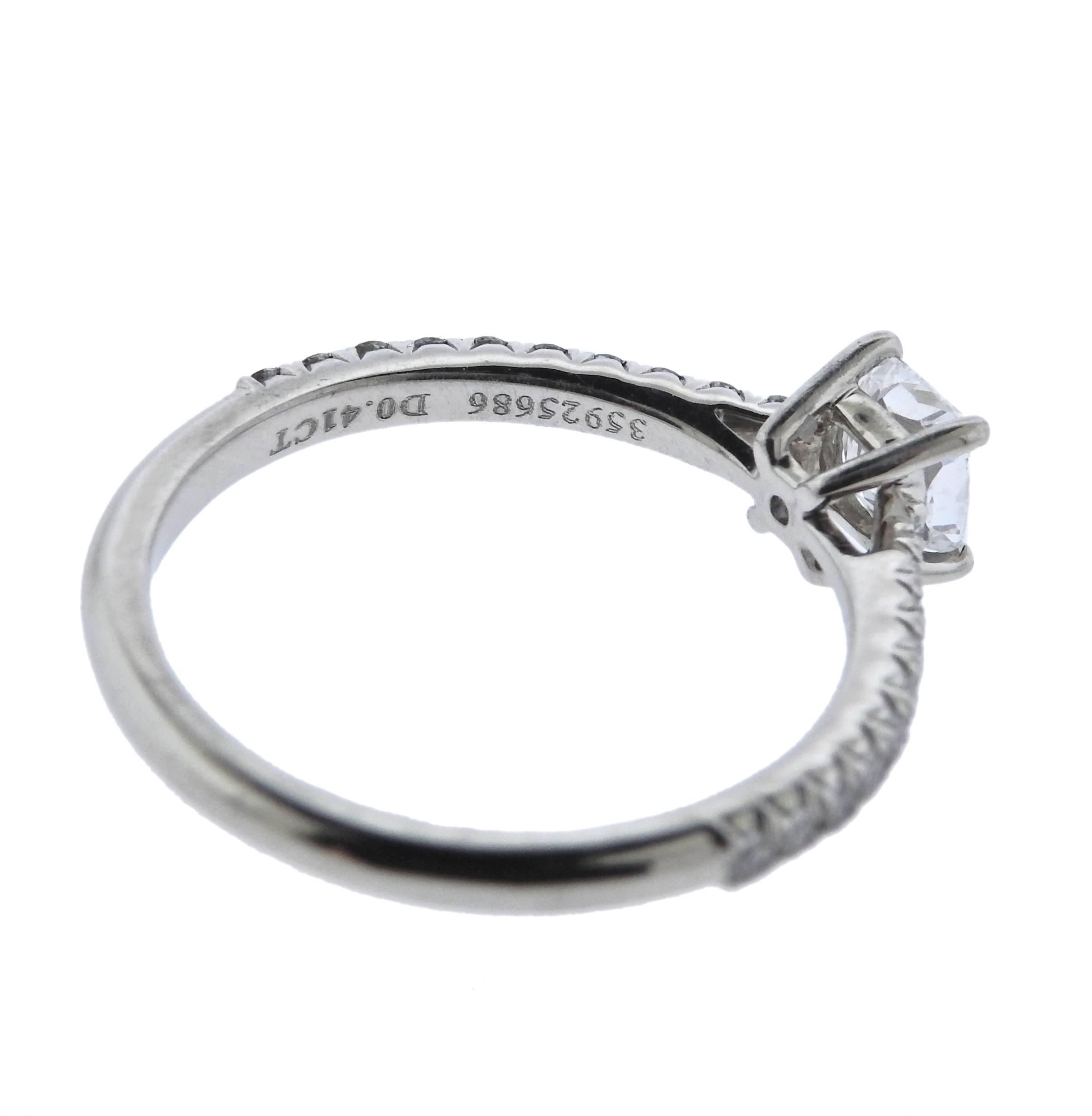 Tiffany & Co. 0.41 Carat D VS1 Diamond Platinum Engagement Ring 1