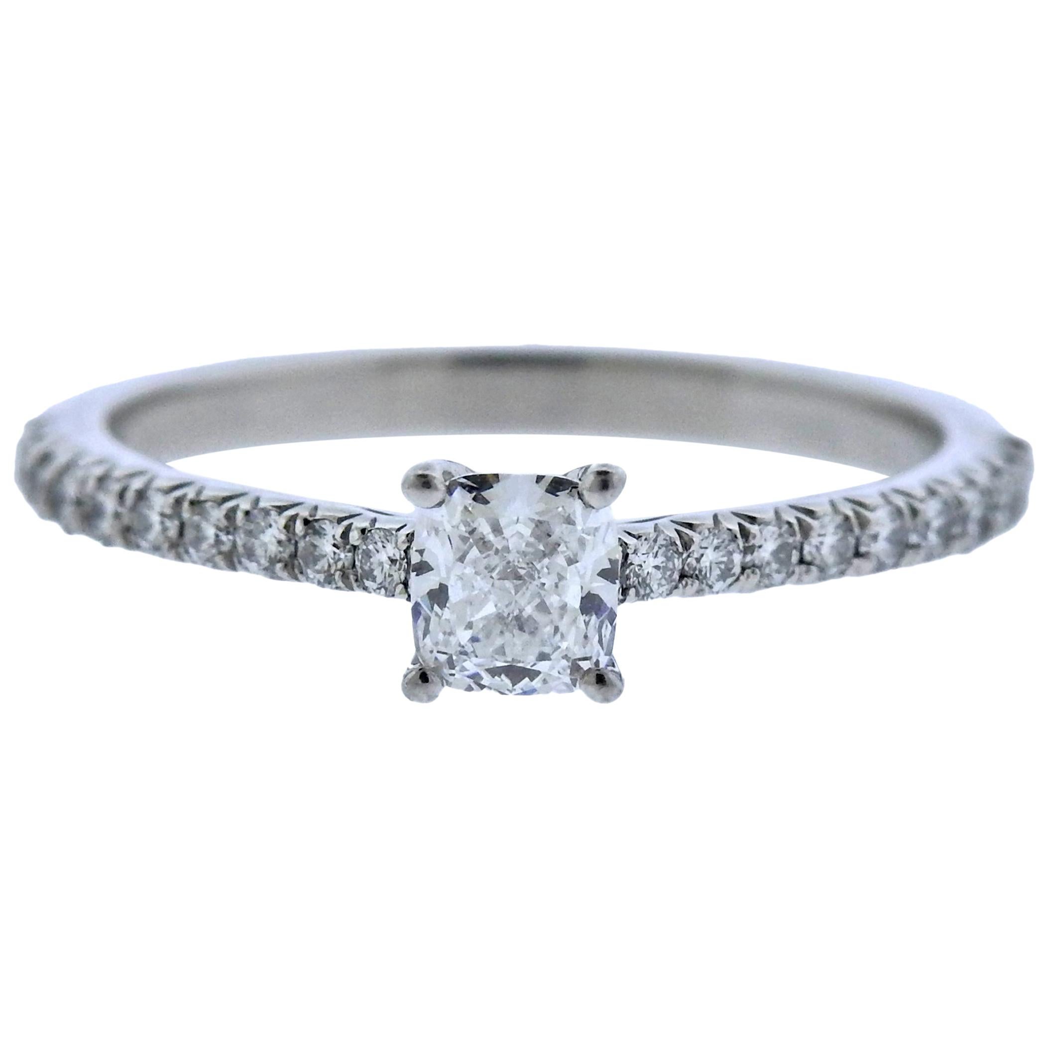 Tiffany & Co. 0.41 Carat D VS1 Diamond Platinum Engagement Ring