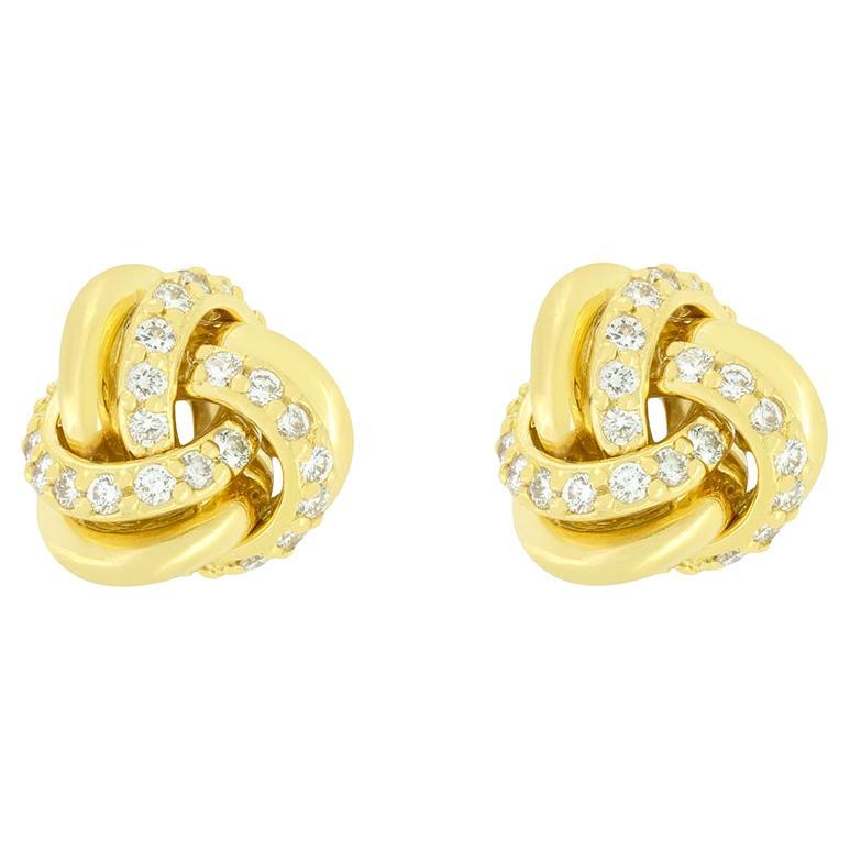 Tiffany & Co. 0.42ct Diamond Love Knot Earrings