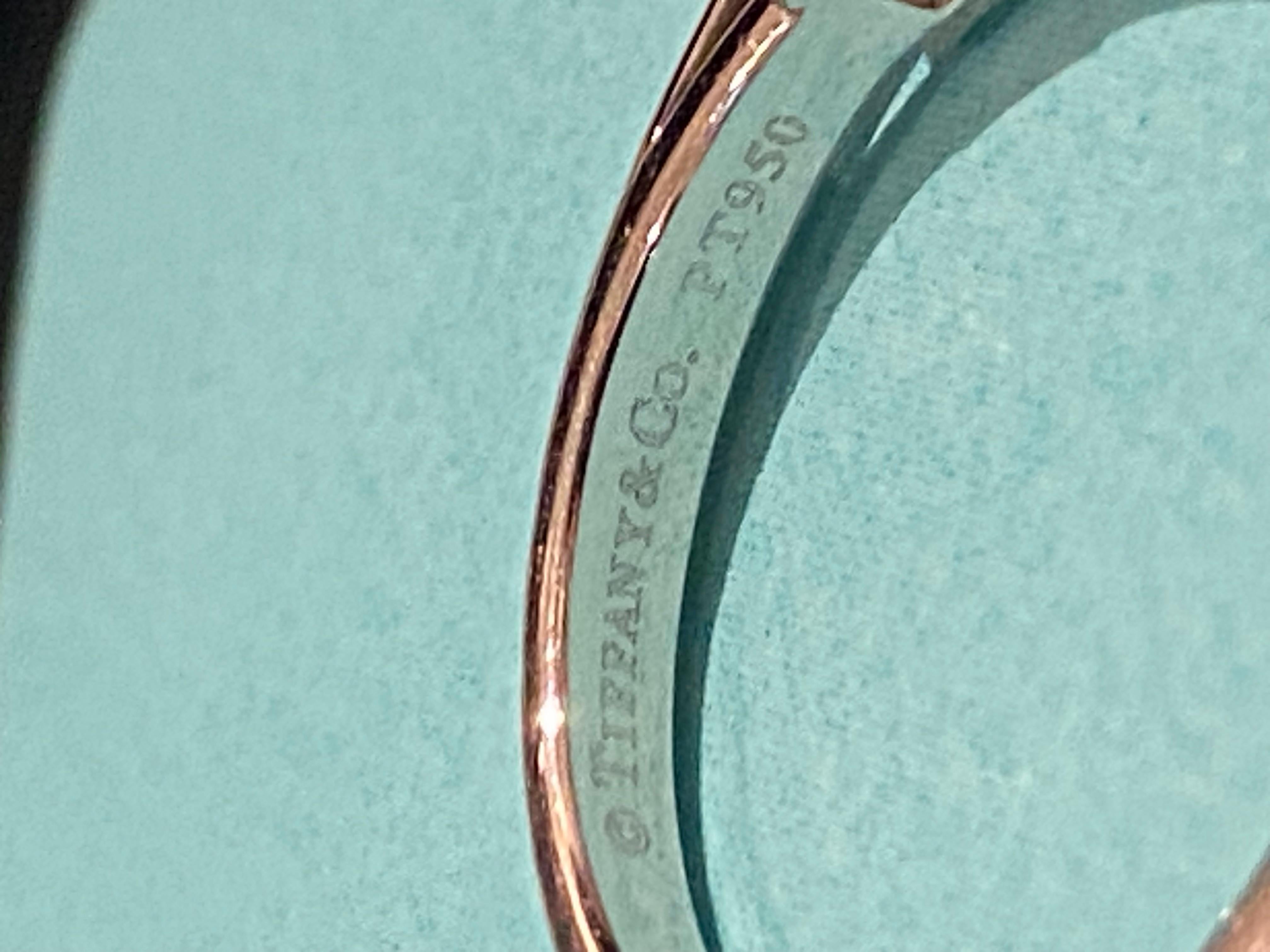 Tiffany & Co, bague de fiançailles solitaire en platine 950 avec diamant Lucida 0,42 carat (G/IF) Pour femmes en vente