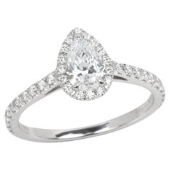 Tiffany & Co. 0.42ct Pear Cut Diamond Platinum Soleste Ring