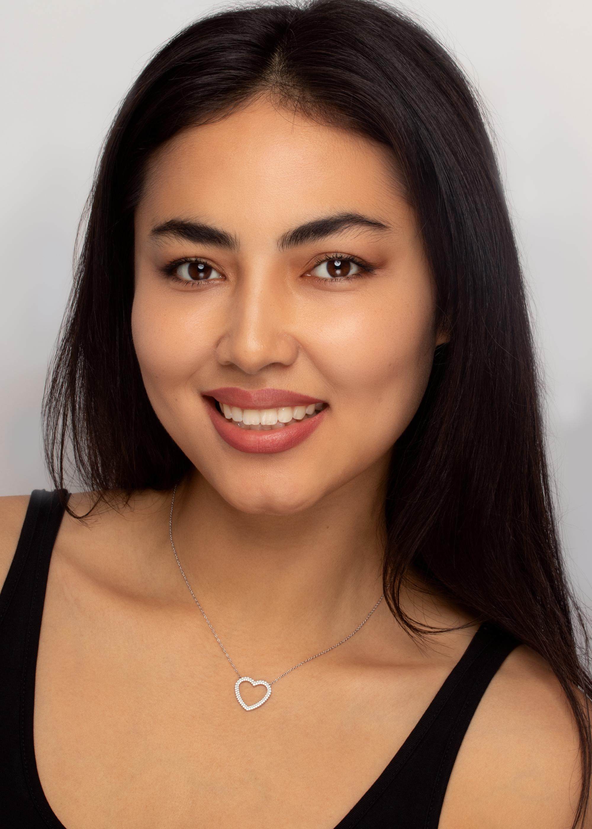 Tiffany & Co. 0.43 Diamond 'Metro' Heart Necklace In Good Condition For Sale In London, GB