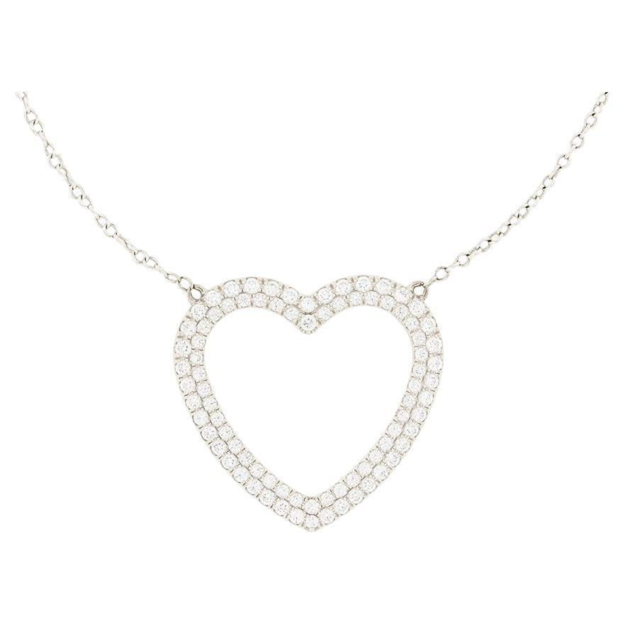 Tiffany & Co. 0.43 Diamond 'Metro' Heart Necklace