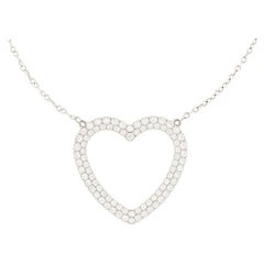 Tiffany & Co. 0.43 Diamond 'Metro' Heart Necklace