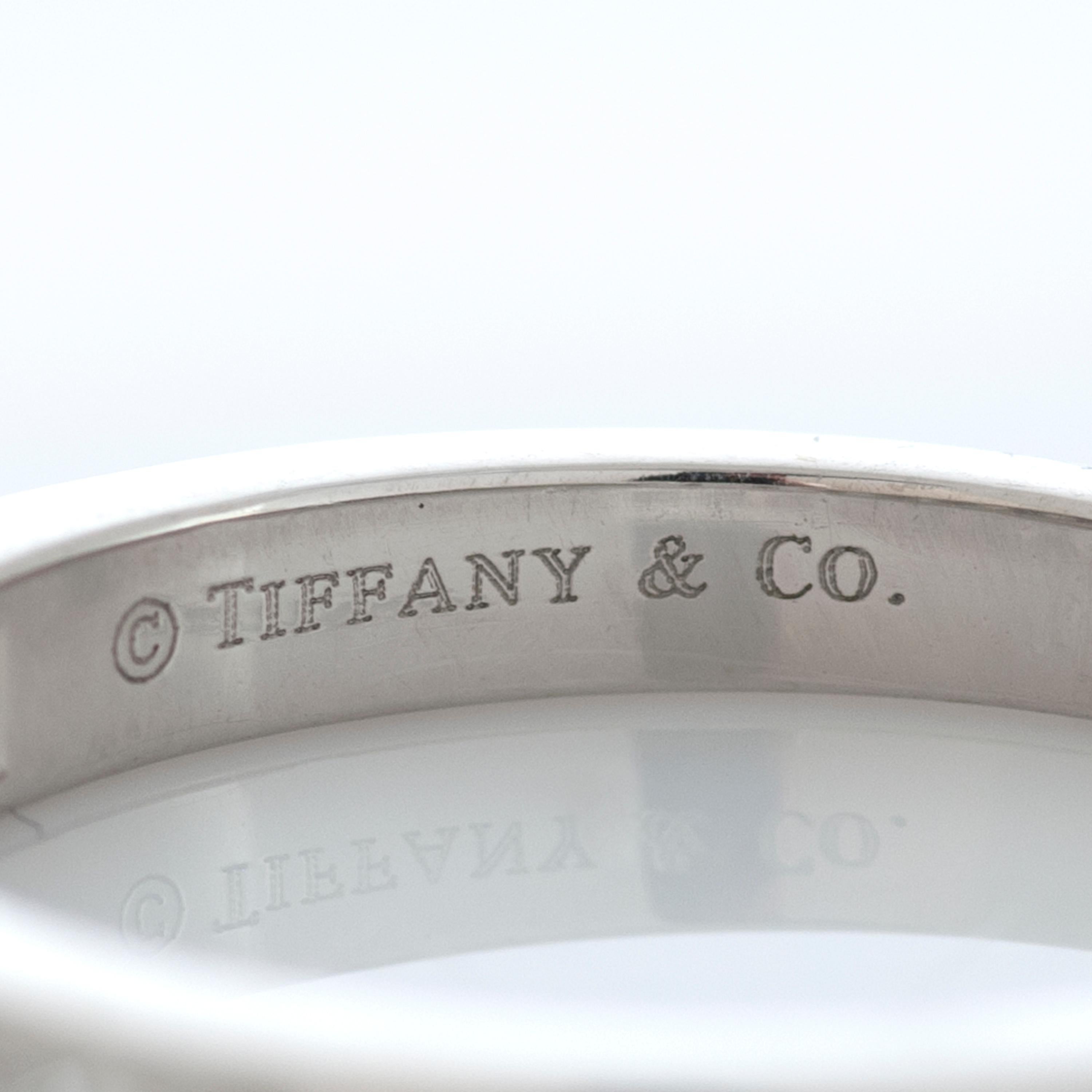 Tiffany & Co. 0.44 Carat Round Diamond Channel Set Wedding Band in Platinum In Good Condition In Philadelphia, PA