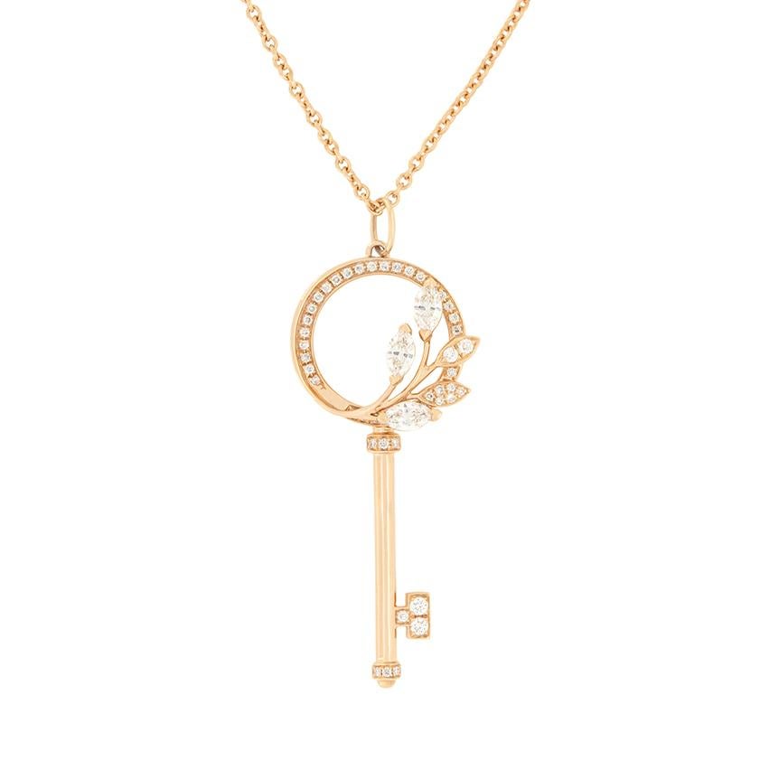Tiffany & Co. 0.44ct Diamond Victoria Key Pendant In Excellent Condition In London, GB