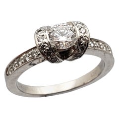 Tiffany & Co. 0.45 CT Diamond Ribbon Platinum Engagement Ring