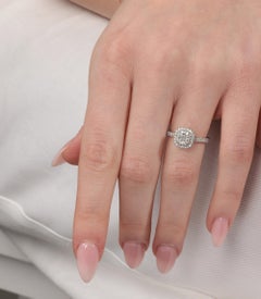 Tiffany & Co. 0.45ct Cushion Cut Diamond Platinum Soleste Ring