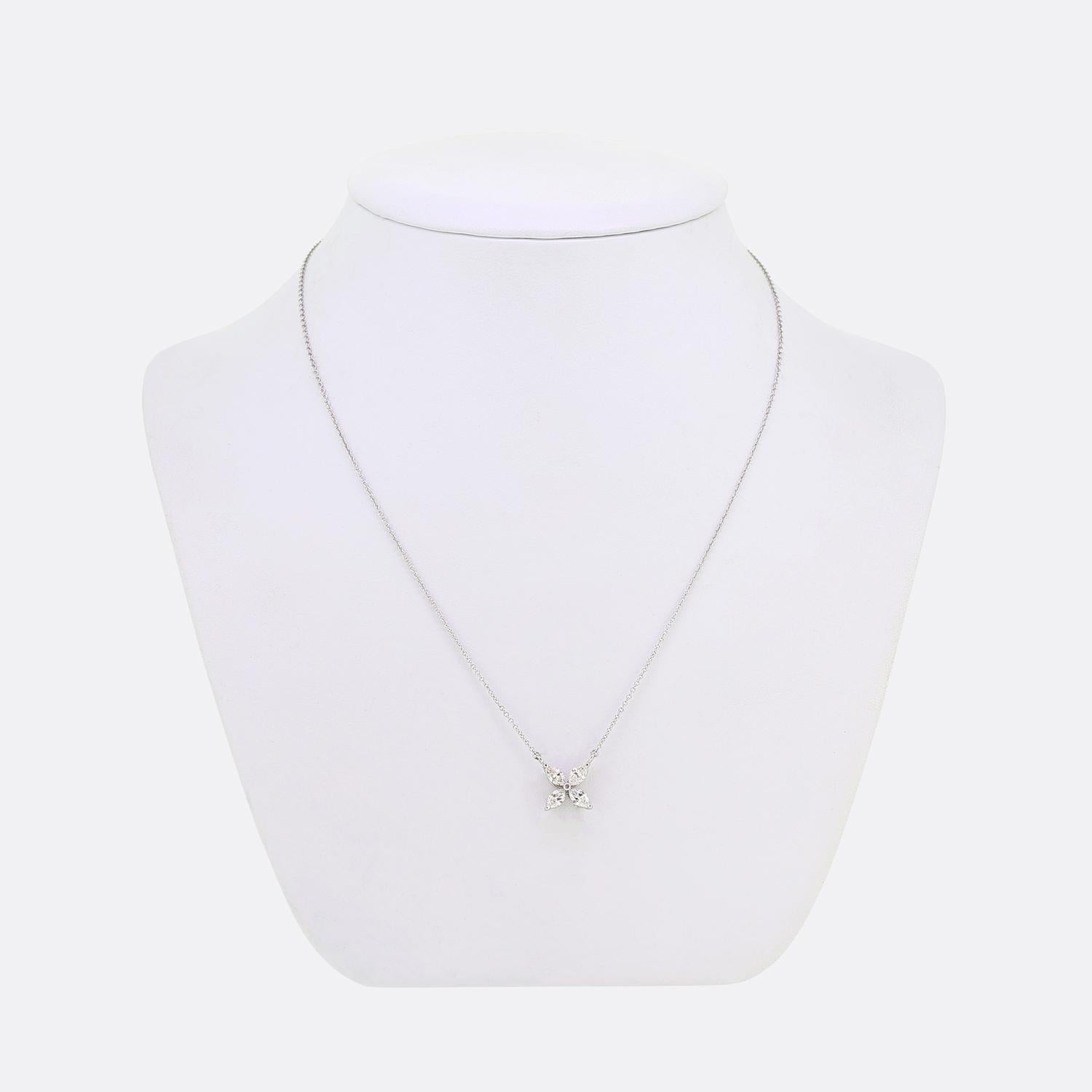 Marquise Cut Tiffany & Co. 0.46 Carat Diamond Victoria Pendant Necklace For Sale