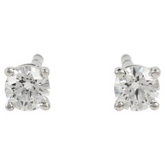 Tiffany 
Co. 0.46ct Brilliant cut Diamond Solitaire Platinum Stud Earrings