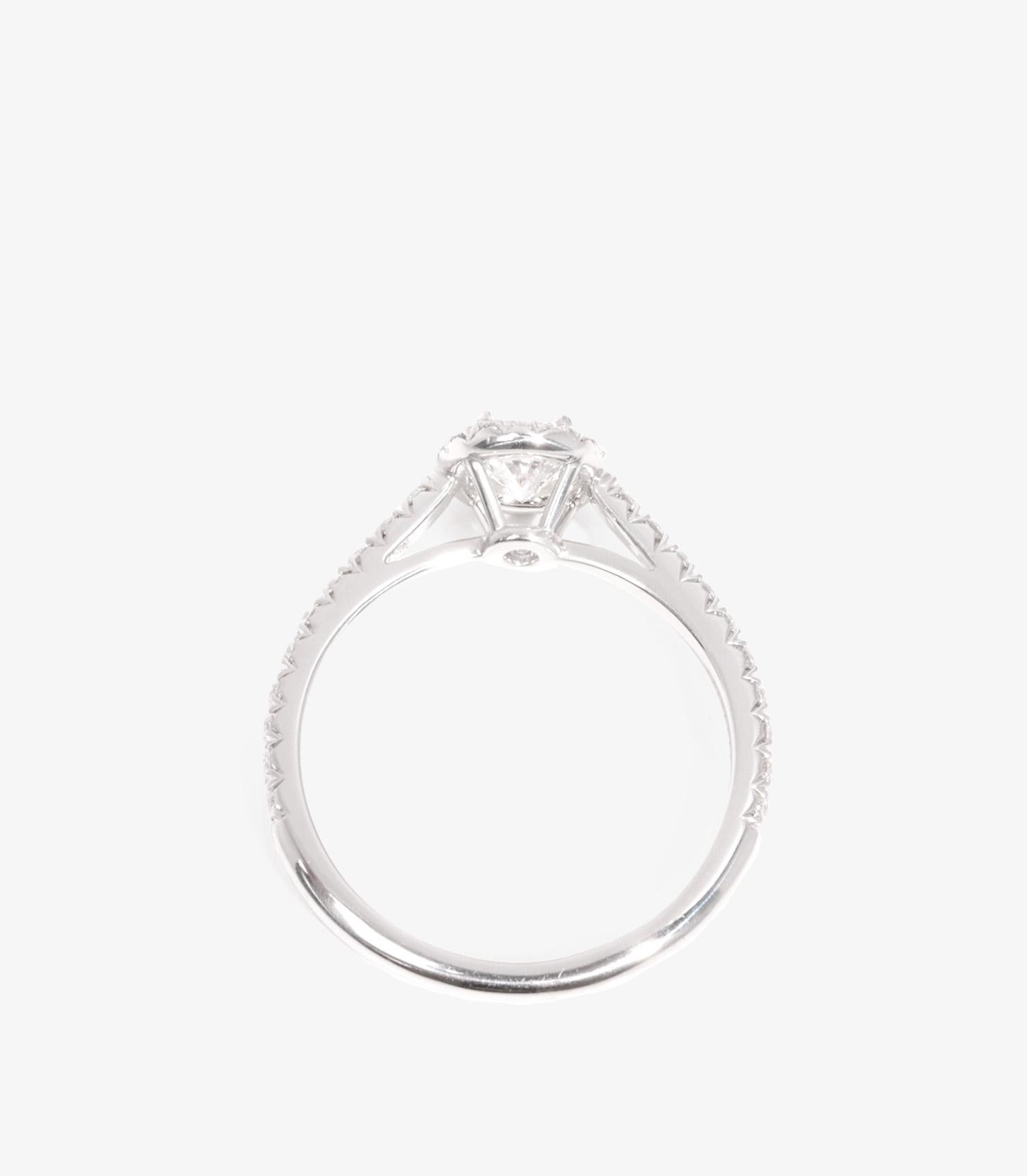 Anello Soleste in platino con diamante taglio ovale da 0.46 carati di Tiffany & Co. in vendita 1