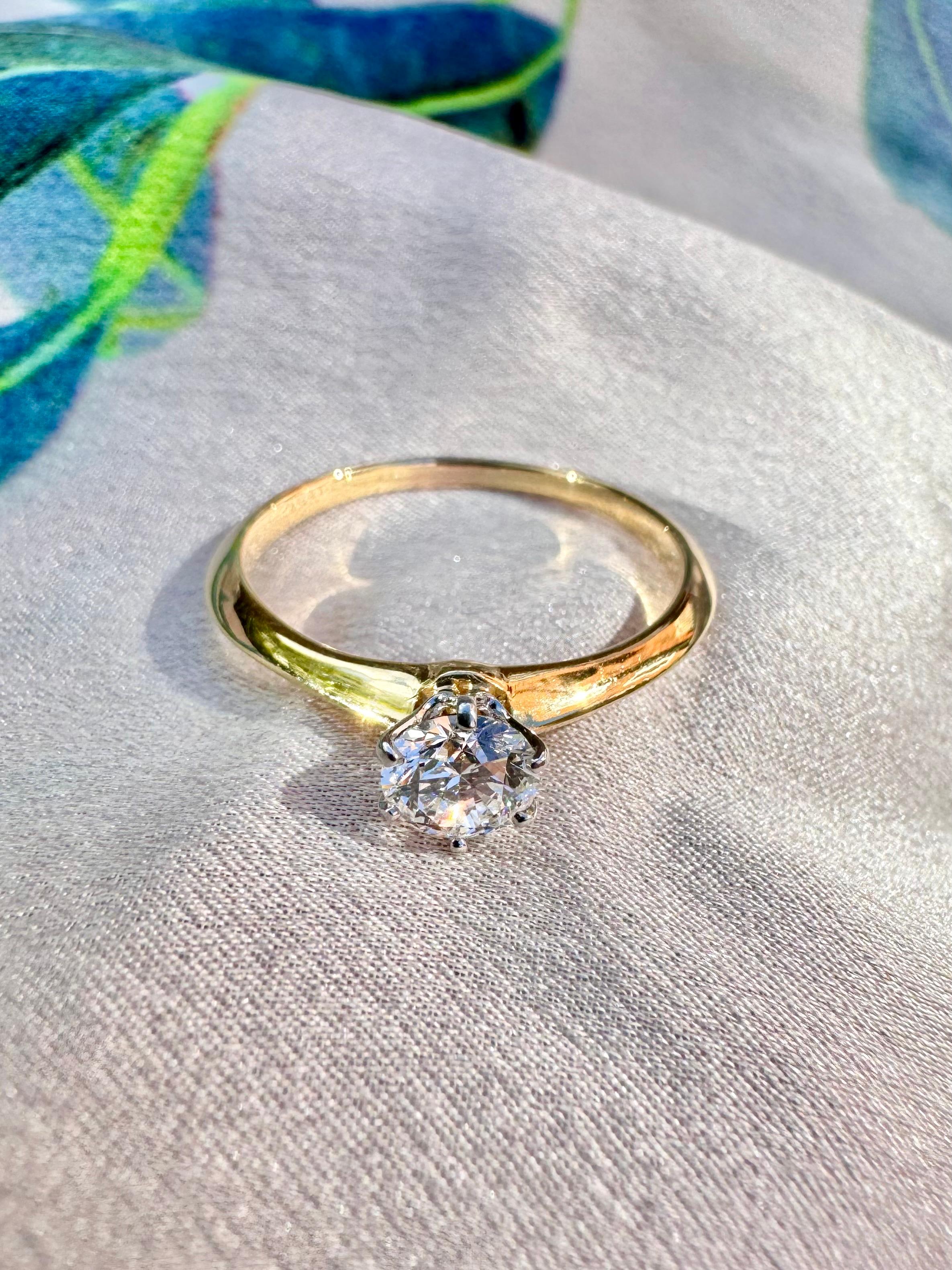 Tiffany & Co. 0.47 carat Diamond Solitaire Ring in 18K Gold In Excellent Condition For Sale In London, GB