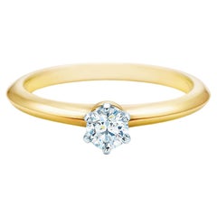 Tiffany & Co. 0,47 Karat Diamant Solitär-Ring aus 18 Karat Gold mit Solitär