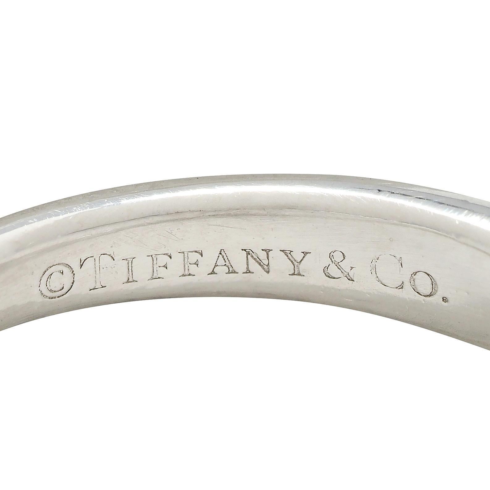 Tiffany & Co, bague de fiançailles solitaire Harmony en platine avec diamants 0,48 carat certifiés GIA en vente 2
