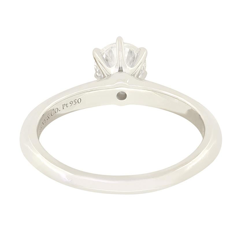 Anillo solitario de diamantes de 0.48 ct Tiffany & Co. en Bueno estado para la venta en London, GB