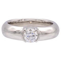 Tiffany & Co. Anillo de compromiso con diamante solitario Etoile en platino de 0,48 ct F-G VVS
