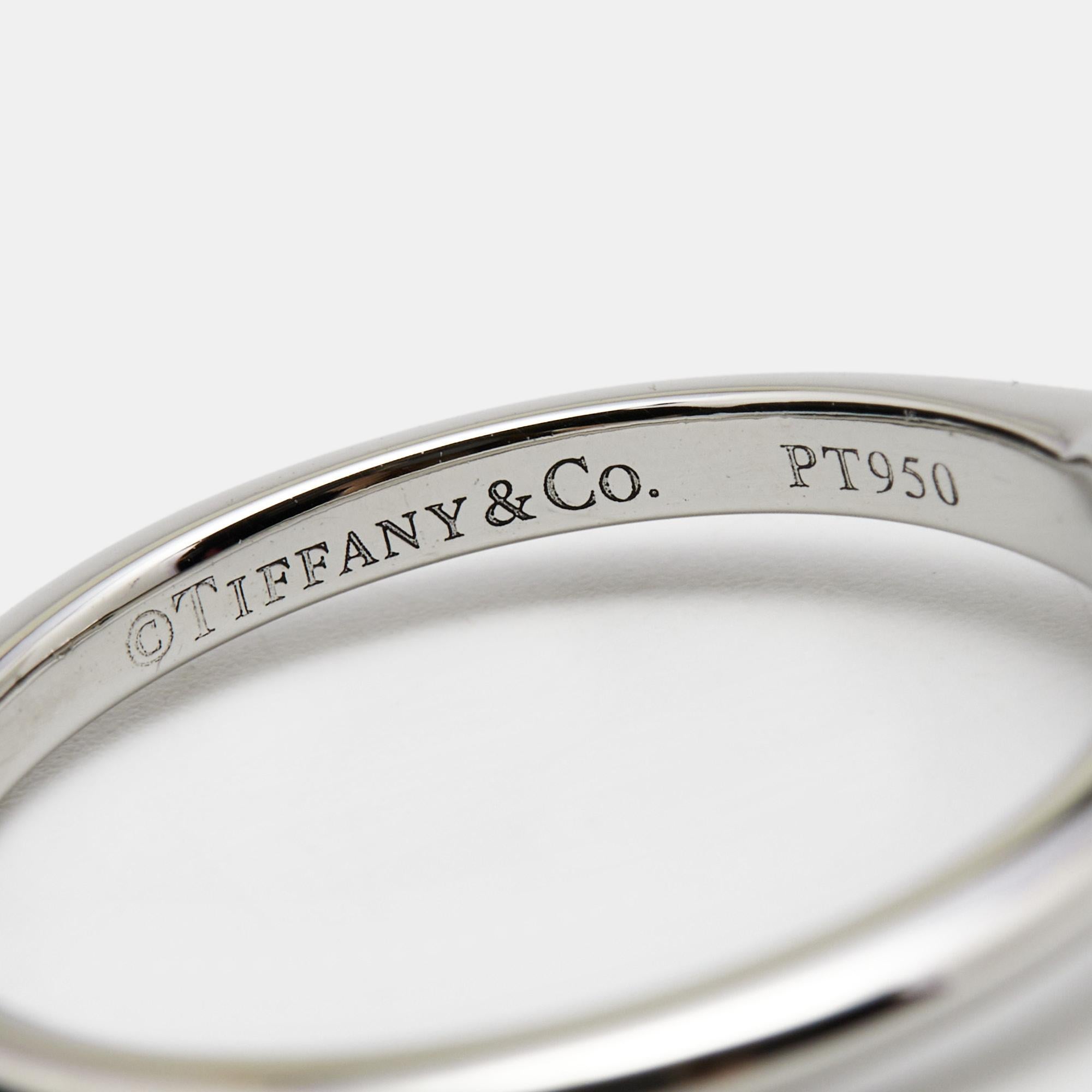 Women's Tiffany & Co. 0.49 ct Solitaire Diamond Platinum Engagement Ring 55