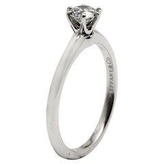 Tiffany & Co. 0.49 ct Solitaire Diamond Platinum Engagement Ring 55