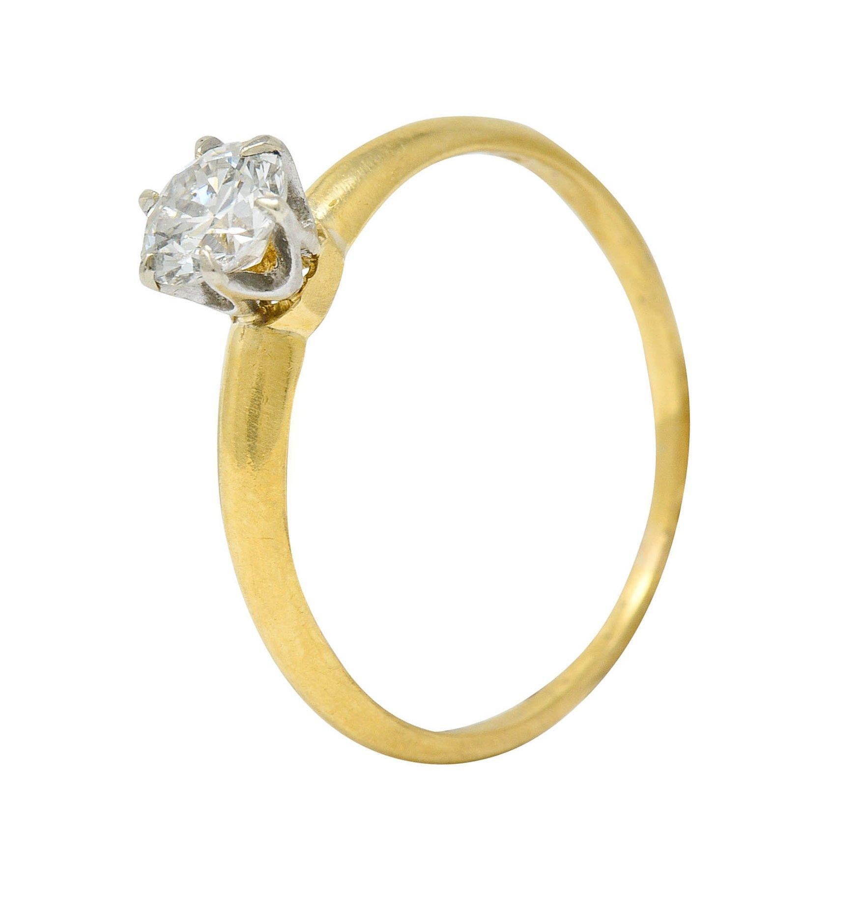 Tiffany & Co. 0.50 Carat Diamond 18 Karat Gold Solitaire Engagement Ring 1