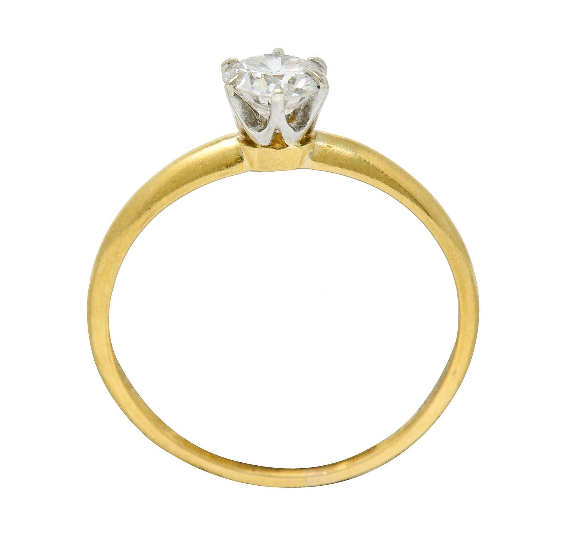 Women's or Men's Tiffany & Co. 0.50 Carat Diamond 18 Karat Gold Solitaire Engagement Ring