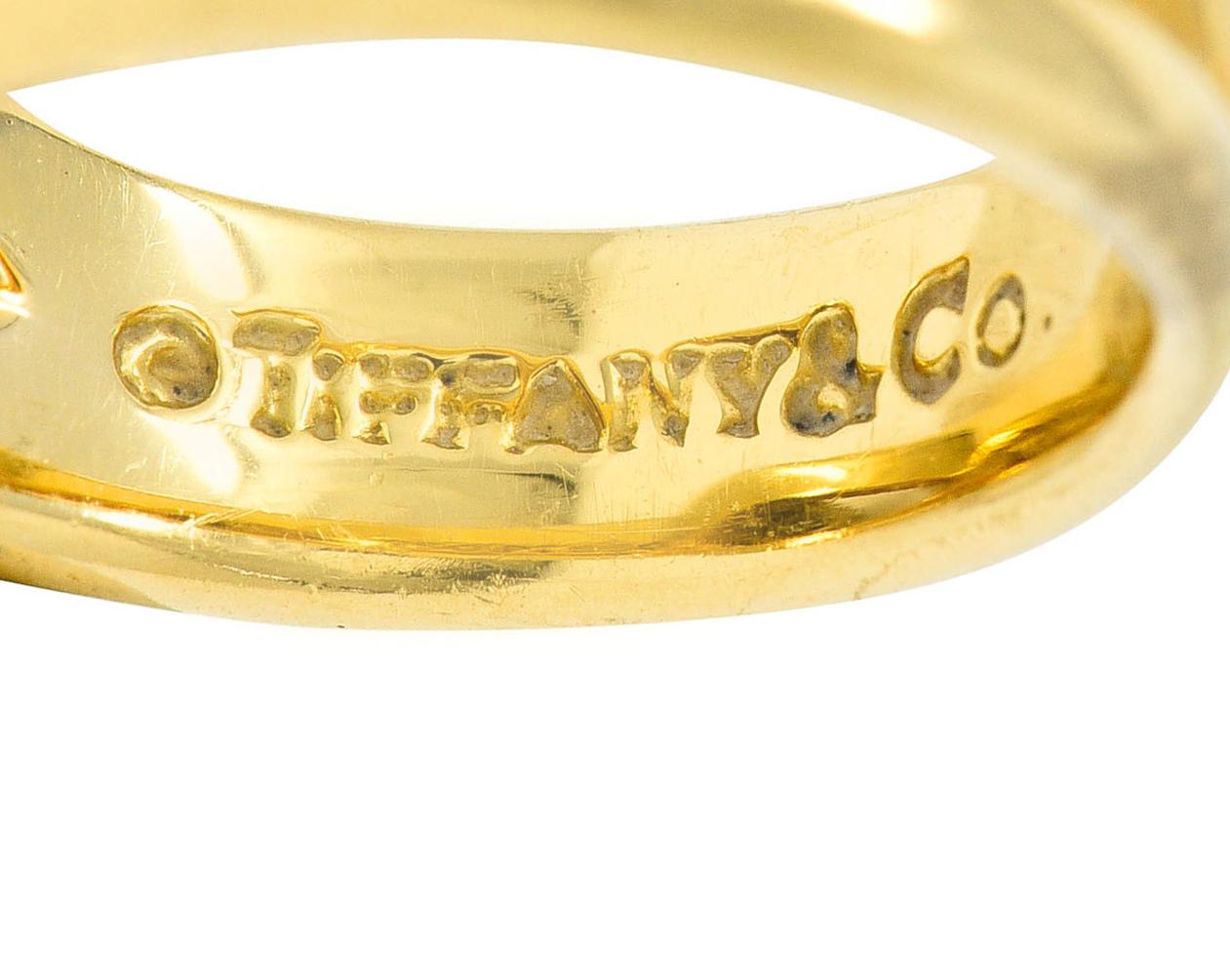 Tiffany & Co. 0::50 Karat Pave Diamant Platin 18 Karat Gold Knot Ring 1