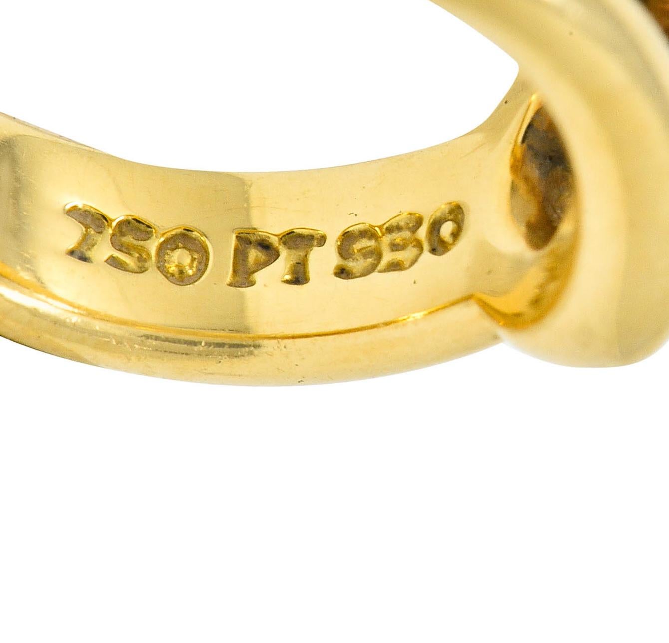 Tiffany & Co. 0::50 Karat Pave Diamant Platin 18 Karat Gold Knot Ring 2