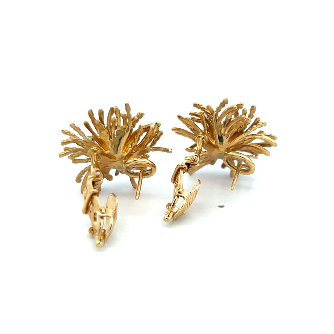 Boucles d'oreilles à pince en or jaune 18 carats de Tiffany & Co 0,50 carat de diamant rond en vente 6