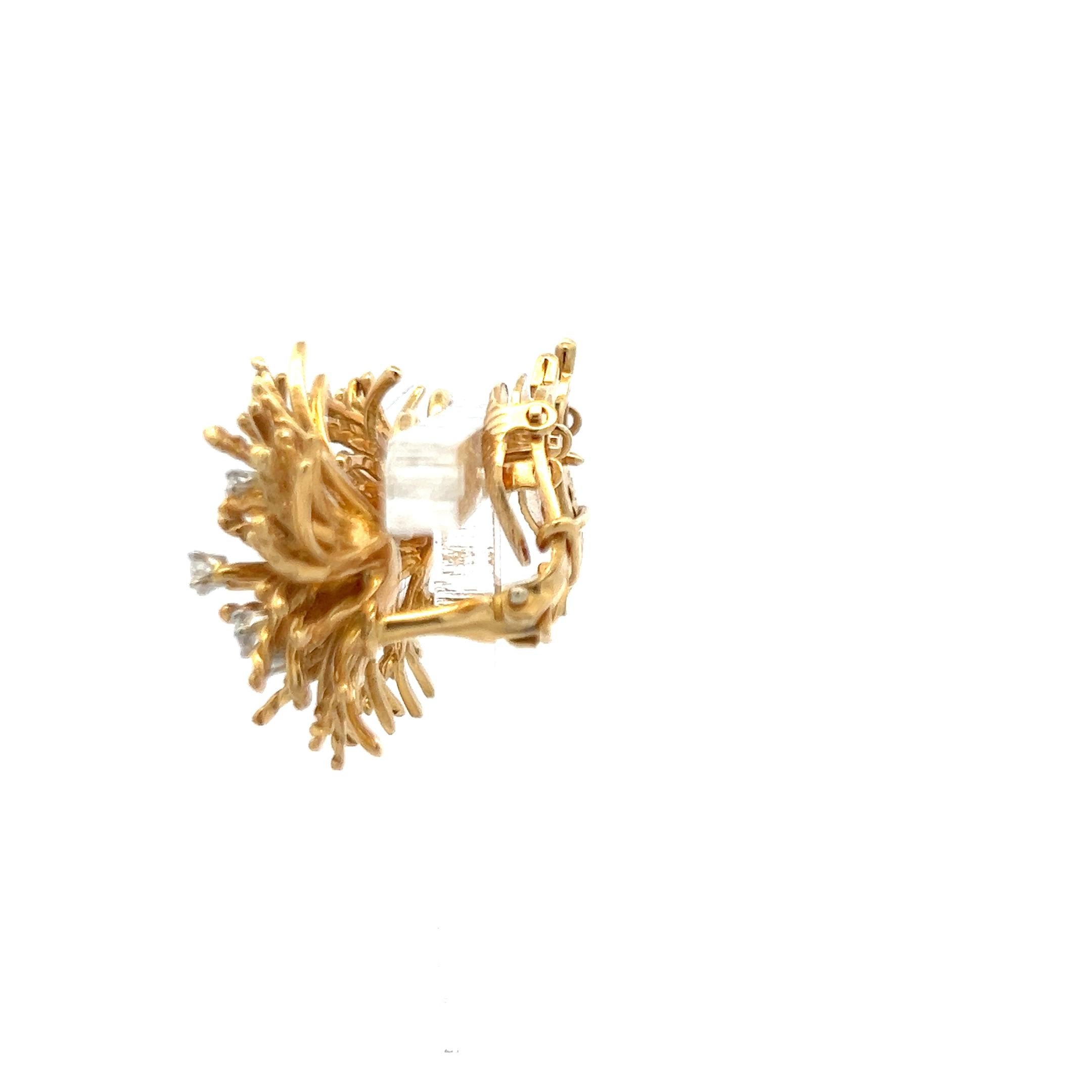 Boucles d'oreilles à pince en or jaune 18 carats de Tiffany & Co 0,50 carat de diamant rond Bon état - En vente à New York, NY