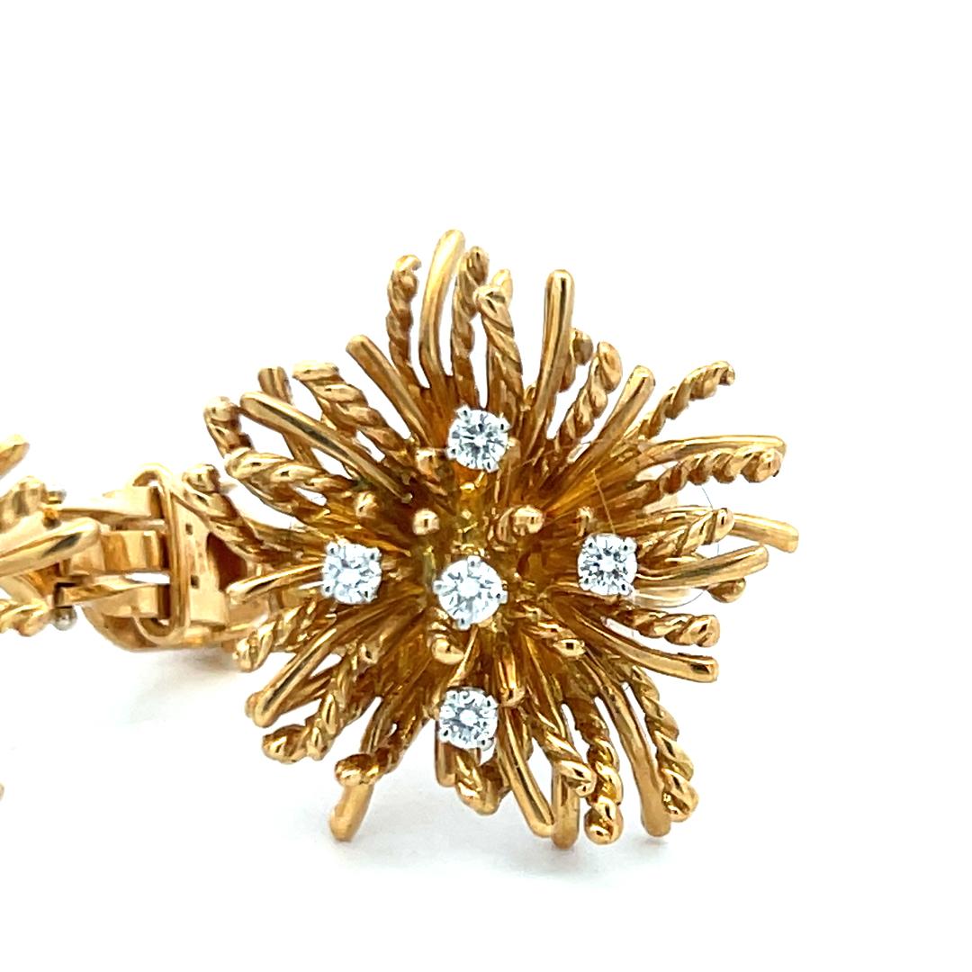 Boucles d'oreilles à pince en or jaune 18 carats de Tiffany & Co 0,50 carat de diamant rond en vente 4