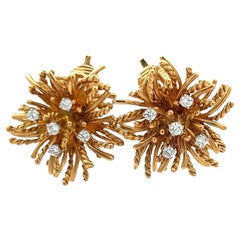 Tiffany & Co. Orecchini a clip con diamante rotondo da 0,50 carati in oro giallo 18 carati