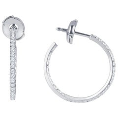 Tiffany & Co. 0.50 CTW Diamond Belgium Metro In & Out Hoop Earrings in 18K