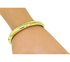 Tiffany & Co 0.50ct Diamond 18k Yellow Gold and Platinum Etoile Bangle
