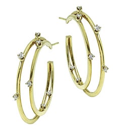 Tiffany & Co 0.50ct Diamond Gold Earrings