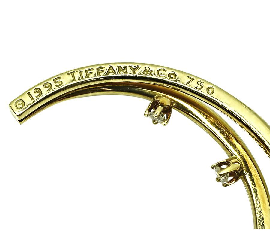 Orecchini in oro con diamanti da 0,50 carati di Tiffany & Co. In condizioni buone in vendita a New York, NY