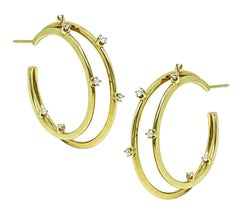 Tiffany & Co 0.50ct Diamond Gold Earrings