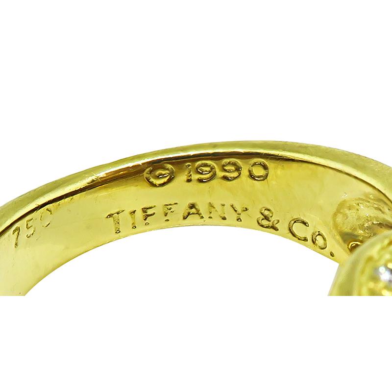 Tiffany & Co 0.50ct Diamond Gold Ring In Good Condition For Sale In New York, NY