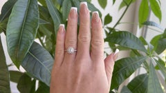 Tiffany & Co 0.51 Carat Cushion Cut Diamond Platinum Double Halo Soleste Ring