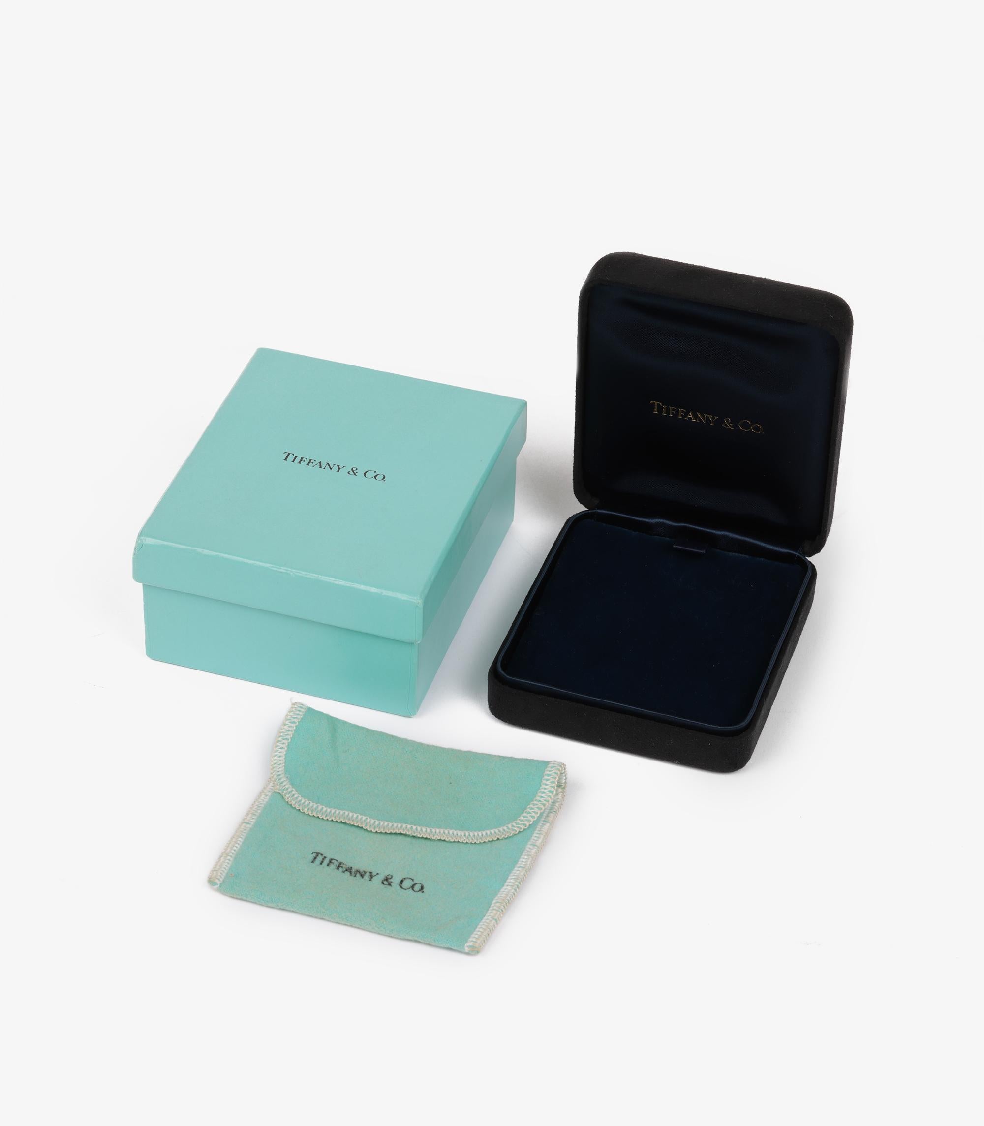 Tiffany & Co. 0,51ct Brillantschliff Diamant 18ct Gelbgold Kleiner Kreuz-Anhänger für Damen oder Herren im Angebot
