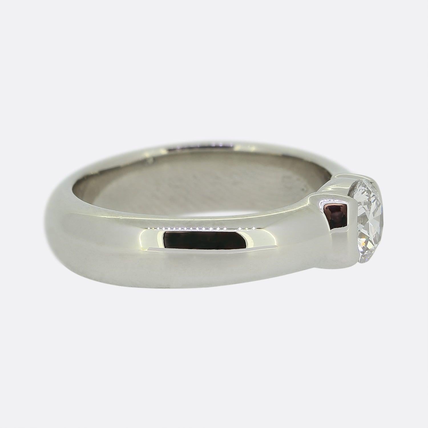 Anillo solitario de diamantes Tiffany & Co. 0.53 quilates Etoile Corte brillante en venta