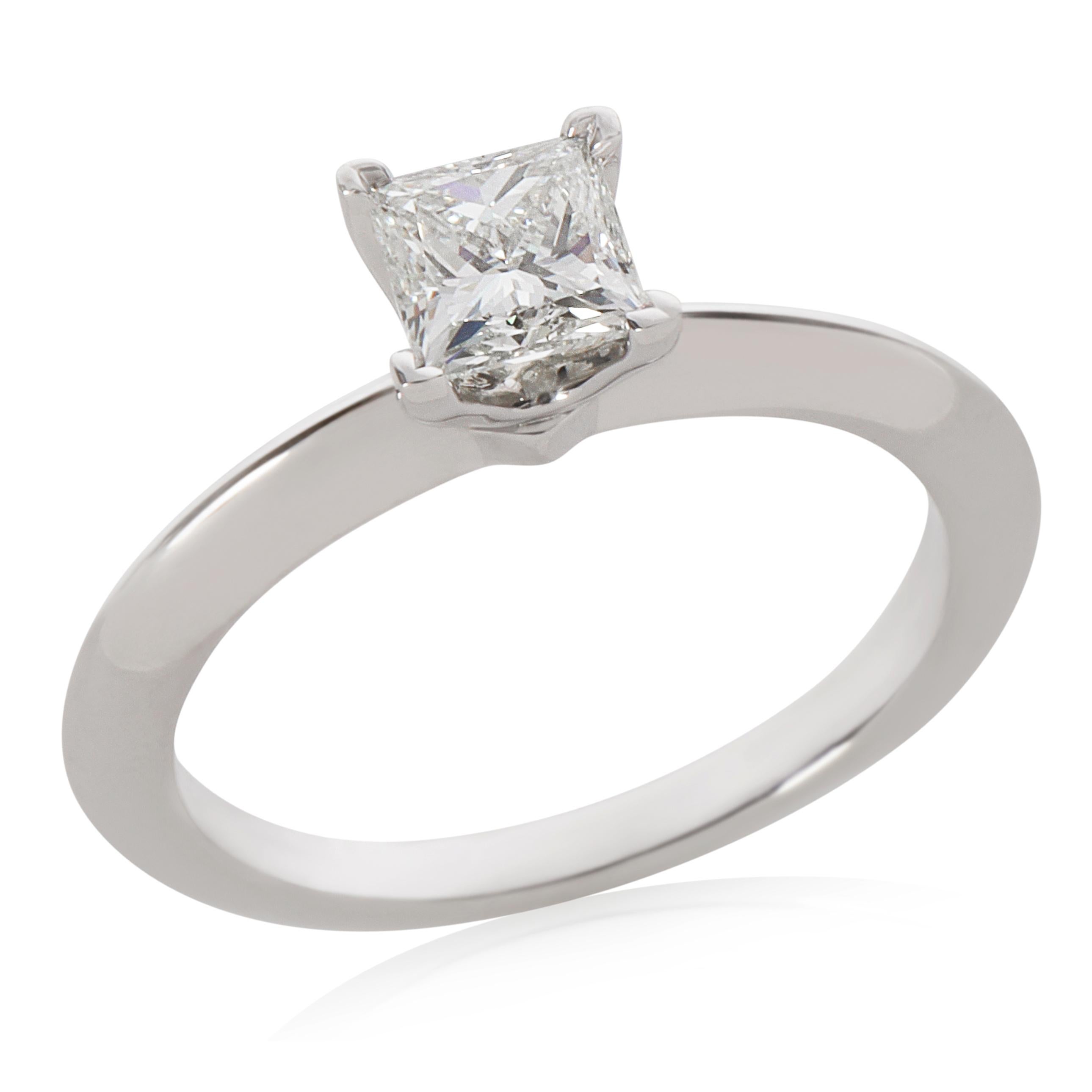 Bague de fiançailles Tiffany & Co. 0,53 ct Princesse Diamant en vente 1