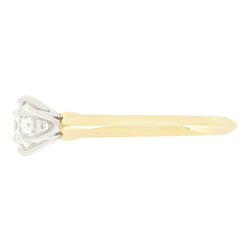 Brilliant Cut Tiffany & Co. 0.53ct Diamond Solitaire Ring For Sale